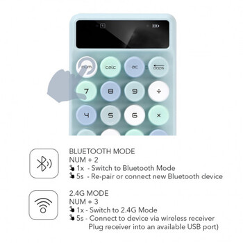 ALCATROZ NUMERIC PAD JELLYBEAN NUM A3 AQUA