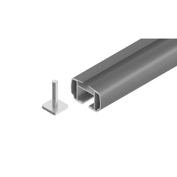 N15042 ΜΠΑΡΕΣ ΟΡΟΦΗΣ HELIO BLACK (ΧL) 140 cm ΑΛΟΥΜΙΝΙΟΥ ΜΑΥΡΗ ΜΕ ΚΛΕΙΔΑΡΙΕΣ (STANDARD RAILING) NORDRIVE - 2 TEM.