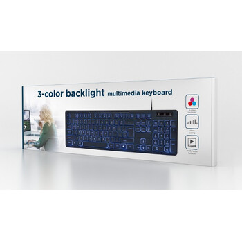 GEMBIRD 3-COLOR BACKLIGHT KEYBOARD BLACK