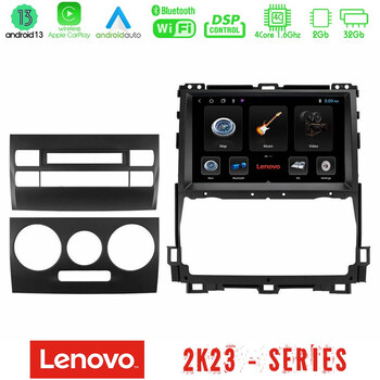 Lenovo car pad Toyota Land Cruiser J120 2002-2009 4core Android 13 2+32gb Navigation Multimedia Tablet 9 u-len-Ty0451