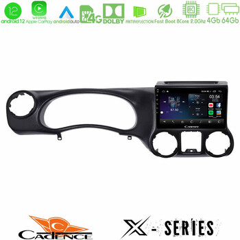 Cadence x Series Jeep Wrangler 2011-2014 8core Android12 4+64gb Navigation Multimedia Tablet 9 u-x-Jp0787
