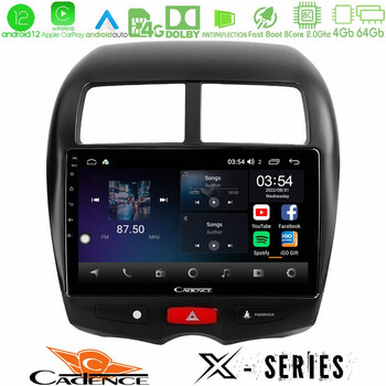 Cadence x Series Mitsubishi asx 8core Android12 4+64gb Navigation Multimedia Tablet 10 u-x-Mt0075