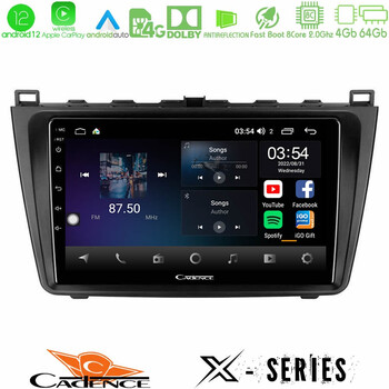 Cadence x Series Mazda 6 2008-2012 8core Android12 4+64gb Navigation Multimedia Tablet 9 u-x-Mz0233