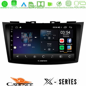 Cadence x Series Suzuki Swift 2011-2016 8core Android12 4+64gb Navigation Multimedia Tablet 9 u-x-Sz523