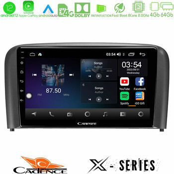 Cadence x Series Volvo s80 1998-2006 8core Android12 4+64gb Navigation Multimedia Tablet 9 u-x-Vl0971