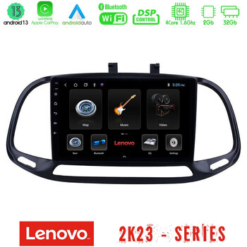 Lenovo car pad Fiat Doblo 2015-2022 4core Android 13 2+32gb Navigation Multimedia Tablet 9 u-len-Ft0909