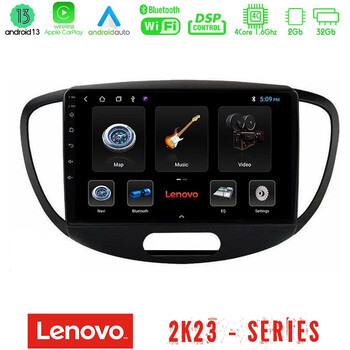Lenovo car pad Hyundai i10 2008-2014 4core Android 13 2+32gb Navigation Multimedia Tablet 9 u-len-Hy0551