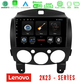 Lenovo car pad Mazda 2 2008-2014 4core Android 13 2+32gb Navigation Multimedia Tablet 9 u-len-Mz0667