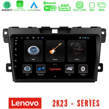 Lenovo car pad Mazda cx-7 2007-2011 4core Android 13 2+32gb Navigation Multimedia Tablet 9 u-len-Mz968