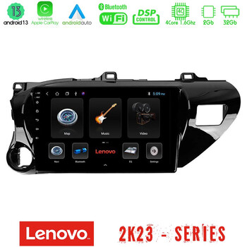 Lenovo car pad Toyota Hilux 2017-2021 4core Android 13 2+32gb Navigation Multimedia Tablet 10 u-len-Ty600