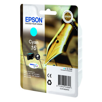 Epson Μελάνι Inkjet No.16 Cyan (C13T16224012) (EPST162240) Epson Μελάνι Inkjet No.16 Cyan (C13T16224012) (EPST162240)