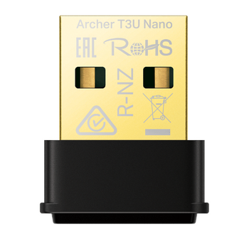 TP-LINK Mini Dual Band Wi-Fi USB Adapter AC1300 V1 (ARCHER T3U NANO) (TPARCHERT3UNANO) TP-LINK Mini Dual Band Wi-Fi USB Adapter AC1300 V1 (ARCHER T3U NANO) (TPARCHERT3UNANO)