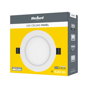 ZAR0555 . Λάμπα LED οροφής 6W/230V 4000K Rebel