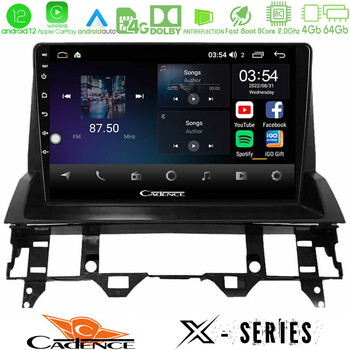Cadence x Series Mazda6 2002-2006 8core Android12 4+64gb Navigation Multimedia Tablet 10 u-x-Mz1213