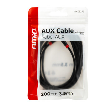 03270/AM ΚΑΛΩΔΙΟ ΣΥΝΔΕΣΗΣ AUX MINI JACK>JACK 3,5mm 250cm ΑMiO - 1 TEM.