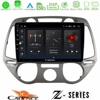 Cadence z Series Hyundai i20 2009-2012 Manual a/c 8core Android12 2+32gb Navigation Multimedia Tablet 9 u-z-Hy0709m