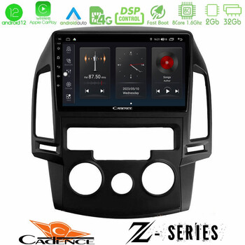 Cadence z Series Hyundai i30 2007-2012 Manual a/c 8core Android12 2+32gb Navigation Multimedia Tablet 9 u-z-Hy0799