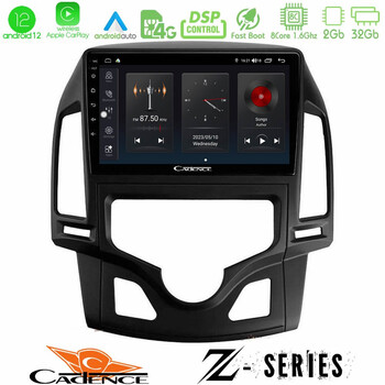 Cadence z Series Hyundai i30 2007-2012 Auto a/c 8core Android12 2+32gb Navigation Multimedia Tablet 9 u-z-Hy0800