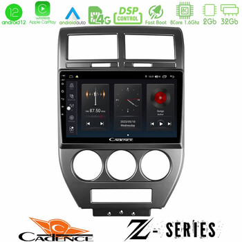 Cadence z Series Jeep Compass/patriot 2007-2008 8core Android12 2+32gb Navigation Multimedia Tablet 10 u-z-Jp1023