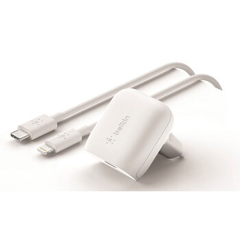 Belkin USB-C™ Wall Charger 18W + USB-C Cable with Lightning Connector