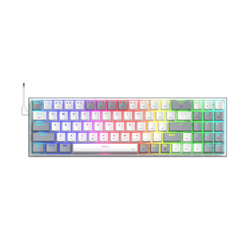 Gaming πληκτρολόγιο - Redragon K628WG-RGB Pollus (White/Grey)