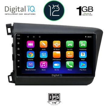 DIGITAL IQ RTA 11904D_GPS (9inc) MULTIMEDIA TABLET OEM HONDA CIVIC  4Doors mod. 2012-2016