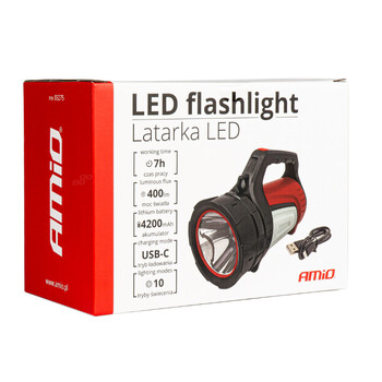 03275/AM ΦΑΚΟΣ ΧΕΙΡΟΣ LED 4.200mAh 400lm USB-C ΕΠΑΝΑΦΟΡΤΙΖΟΜΕΝΟΣ​​ ΑMiO - 1 TEM.