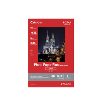 Canon Φωτογραφικό Χαρτί Semi-Gloss 10 x15cm 260g/m²5 φύλλα (1686B072) (CAN-SG201) Canon Φωτογραφικό Χαρτί Semi-Gloss 10 x15cm 260g/m²5 φύλλα (1686B072) (CAN-SG201)