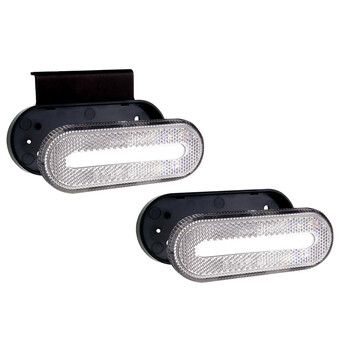 02375/AM ΦΩΣ ΟΓΚΟΥ ΦΟΡΤΗΓΟΥ LED ΛΕΥΚΟ ΟΒΑΛ 10-30V 124x49x22mm ΑΔΙΑΒΡΟΧΟ OM-01-W AMIO 1ΤΕΜ.