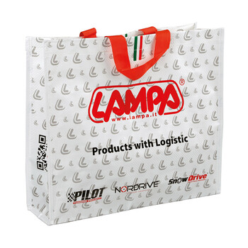 L9921.8 ΤΣΑΝΤΑ ΧΑΡΤΙΝΗ ΔΙΑΦΗΜΙΣΤΙΚΗ ΜΕ ΛΑΒΕΣ LAMPA (S) 400x350x100mm