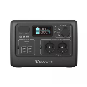 BLUETTI EB55 PORTABLE POWER STATION 700W, 537Wh