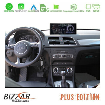 Bizzar oem Audi q3 (8u) 2011-2018 (με Mmi3g) Android12 (8+128gb) Navigation Multimedia 10.25″ hd Anti-Reflection u-au-1313h