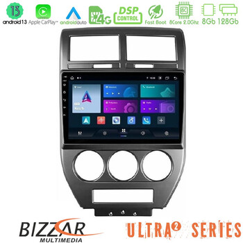 Bizzar Ultra Series Jeep Compass/patriot 2007-2008 8core Android13 8+128gb Navigation Multimedia Tablet 10 u-ul2-Jp1023