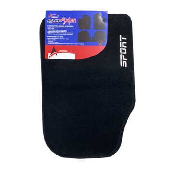 ΠΑΤ.UCS080/DT ΠΑΤΑΚΙΑ ΜΟΚΕΤΑ VELOUR 9 SPORT ΜΑΥΡΑ ΜΕ ΜΑΥΡΟ ΡΕΛΙ ΚΑΙ ΑΦΡΟ UNIVERSAL ME ΛΟΓΟΤΥΠΟ SPORT RACE AXION - 4 ΤΕΜ.
