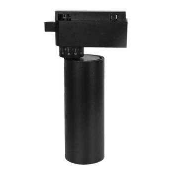 Μονοφασικό Bridgelux COB LED Μάυρο Φωτιστικό Σποτ Ράγας 10W 230V 1200lm 30° Θερμό Λευκό 3000k GloboStar 93093