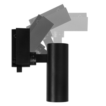 Μονοφασικό Bridgelux COB LED Μάυρο Φωτιστικό Σποτ Ράγας 10W 230V 1200lm 30° Θερμό Λευκό 3000k GloboStar 93093