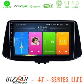 Bizzar 4t Series Hyundai i30 4core Android12 2+32gb Navigation Multimedia Tablet 9 u-lvb-Hy0890