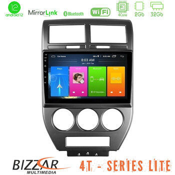 Bizzar 4t Series Jeep Compass/patriot 2007-2008 4core Android12 2+32gb Navigation Multimedia Tablet 10 u-lvb-Jp1023