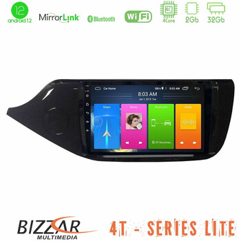 Bizzar 4t Series kia Ceed 2013-2017 4core Android12 2+32gb Navigation Multimedia Tablet 9″ u-lvb-Ki0610
