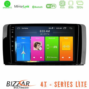 Bizzar 4t Series Mercedes r Class 4core Android12 2+32gb Navigation Multimedia Tablet 9 u-lvb-Mb0781
