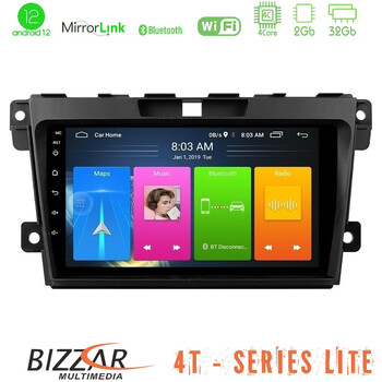 Bizzar 4t Series Mazda cx-7 2007-2011 4core Android12 2+32gb Navigation Multimedia Tablet 9 u-lvb-Mz968