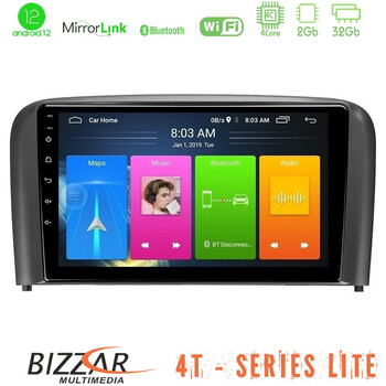 Bizzar 4t Series Volvo s80 1998-2006 4core Android12 2+32gb Navigation Multimedia Tablet 9 u-lvb-Vl0971