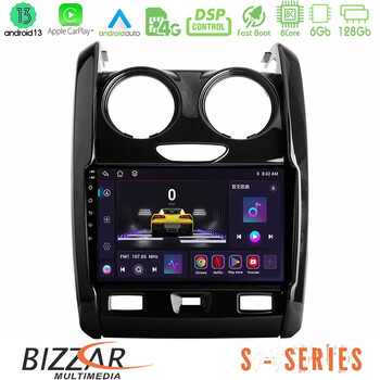 Bizzar s Series Dacia Duster 2014-2018 8core Android13 6+128gb Navigation Multimedia Tablet 9 u-s-Dc0430