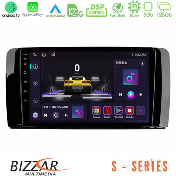 Bizzar s Series Mercedes r Class 8core Android13 6+128gb Navigation Multimedia Tablet 9 u-s-Mb0781