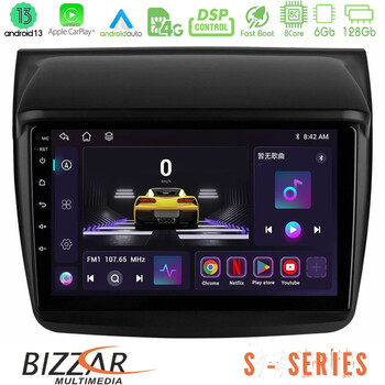 Bizzar s Series Mitsubishi L200 8core Android13 6+128gb Navigation Multimedia Tablet 9 u-s-Mt0314