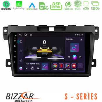 Bizzar s Series Mazda cx-7 2007-2011 8core Android13 6+128gb Navigation Multimedia Tablet 9 u-s-Mz968