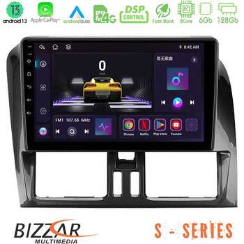 Bizzar s Series Volvo Xc60 2009-2012 8core Android13 6+128gb Navigation Multimedia Tablet 9 u-s-Vl0468