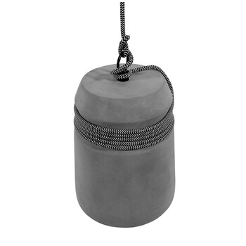GloboStar® FELINI 01321 Μοντέρνο Industrial Κρεμαστό Φωτιστικό Οροφής Μονόφωτο Γκρι Τσιμέντο Καμπάνα Φ18 x Y26cm
