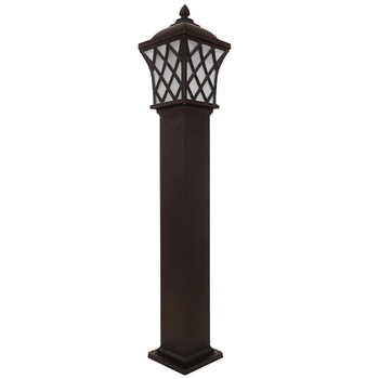 GloboStar® SHELTER 01400 Vintage Φωτιστικό Δαπέδου Μονόφωτο 1 x E27 Καφέ Μεταλλικό Πλέγμα L19 x W19 x H100cm