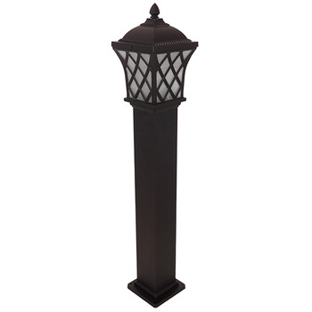 GloboStar® SHELTER 01400 Vintage Φωτιστικό Δαπέδου Μονόφωτο 1 x E27 Καφέ Μεταλλικό Πλέγμα L19 x W19 x H100cm